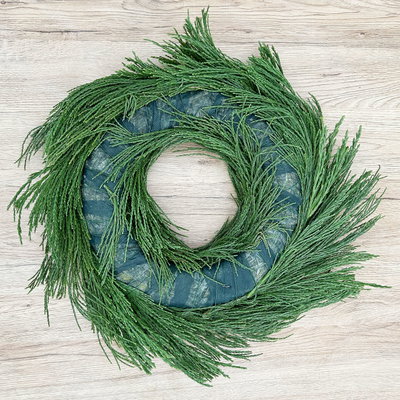 Adventskranz, Mammutbaum-Kranz, halbrund gebunden, ca. 35 cm Ø Adventskranz, Mammutbaum-Kranz, halbrund gebunden, ca. 35 cm Ø