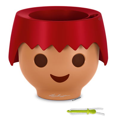 Lechuza 'Ojo', fire red, ca. Ø 21 x H 15,8 cm Lechuza 'Ojo', fire red, ca. Ø 21 x H 15,8 cm