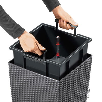 Lechuza 'Cubico Cottage 40', lichtgrau, ca. 40 x 40 x H 75 cm