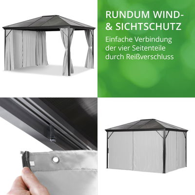 Profi-Pavillon, grau,300 x 365 x H270 cm