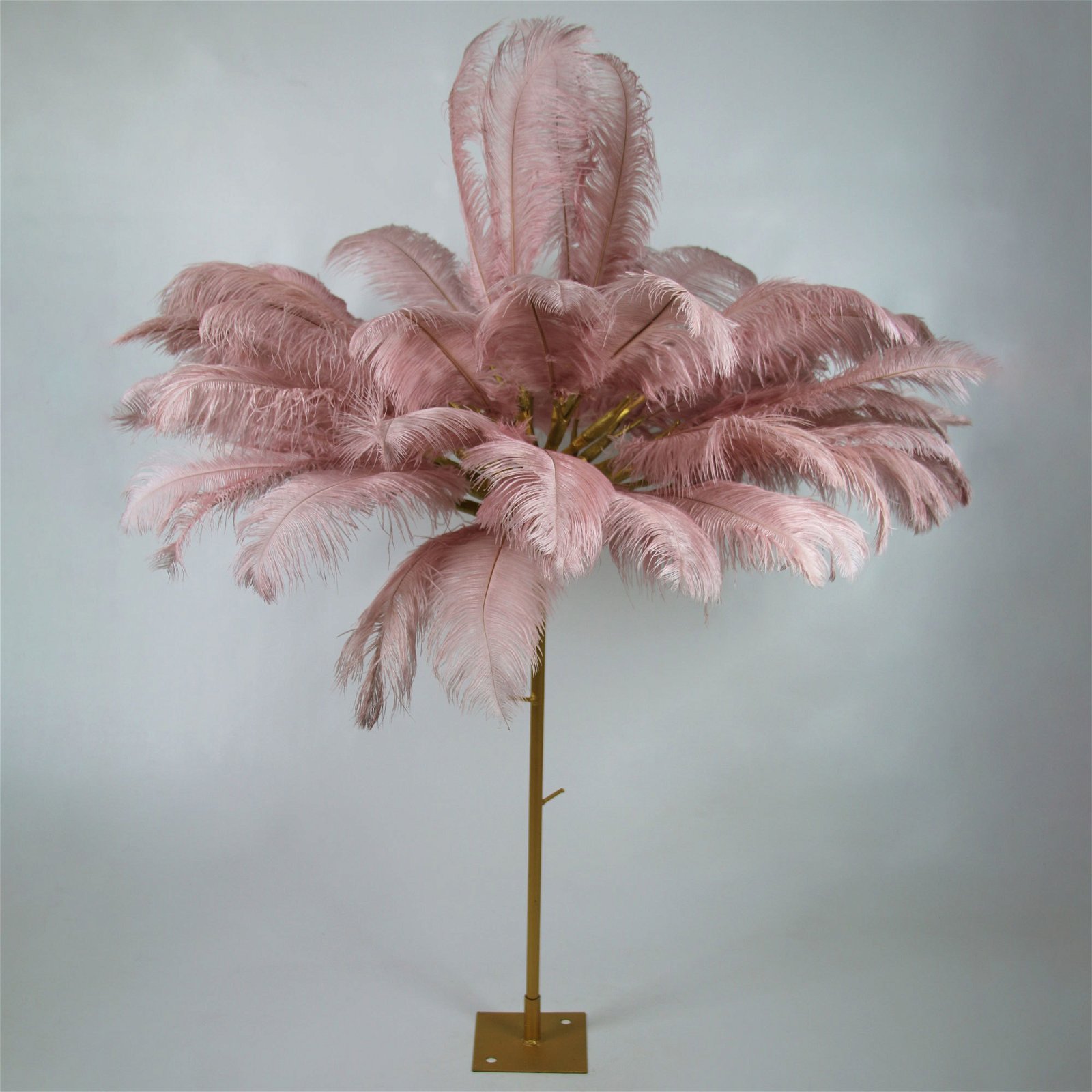 Baum mit Flamingofedern, rosé/gold, Höhe ca. 150 cm