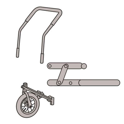 Nobby Jogger-Umbausatz für Fahrradanhänger 'Senlima' Größe M Nobby Jogger-Umbausatz für Fahrradanhänger 'Senlima' Größe M