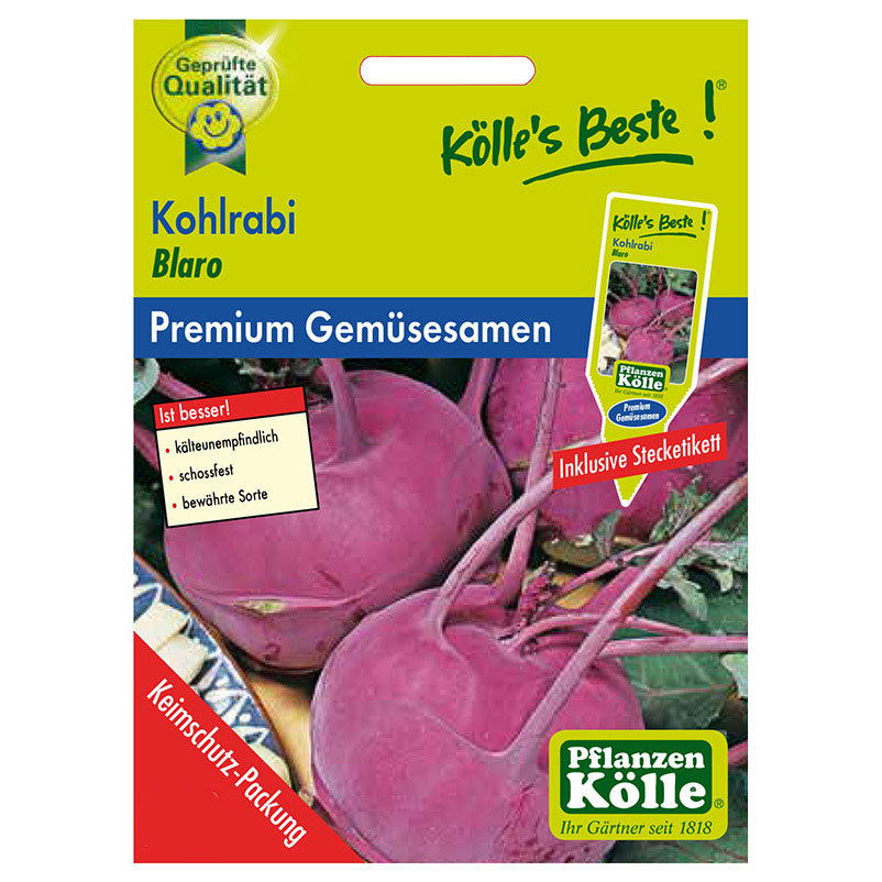Kölle's Beste Gemüsesamen Kohlrabi Blaro