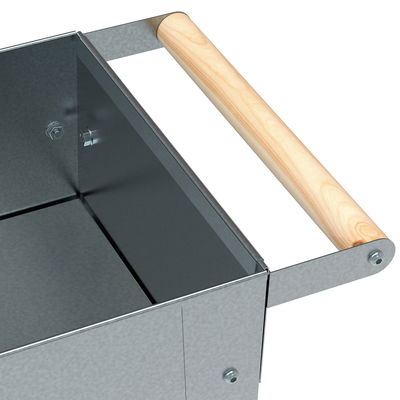 Hochbeet-Trolley mit Rädern, silber, Metall, 75 x 35 x 80 cm, 47 l Hochbeet-Trolley mit Rädern, silber, Metall, 75 x 35 x 80 cm, 47 l