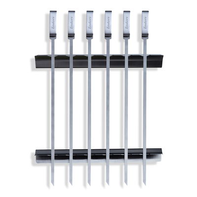 Enders Spieße, 6er-Set, grau/schwarz, Edelstahl, 0,7 x 37,5 cm