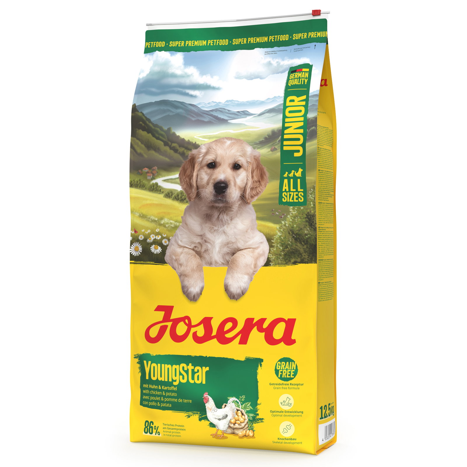 Josera Hundefutter Junior YoungStar mit Huhn & Kartoffel, 12,5kg Josera Hundefutter Junior YoungStar mit Huhn & Kartoffel, 12,5kg