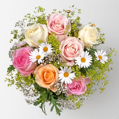 Blumenstrauß 'Du bist wunderbar', handgebunden