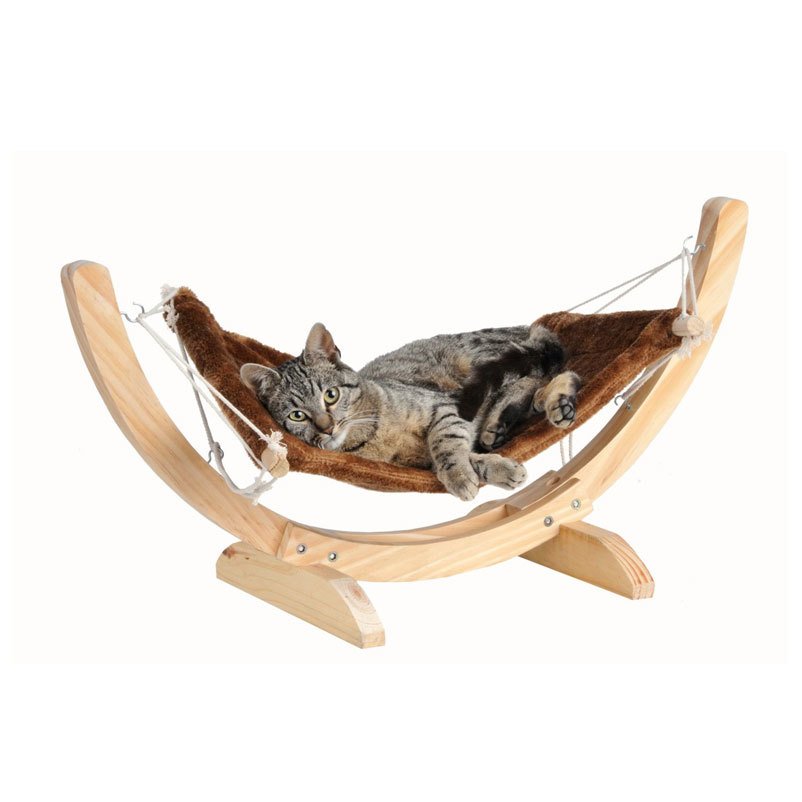 Silvio Design Cat Relax Katzen-Hängematte braun, ca. 70x35x30 cm