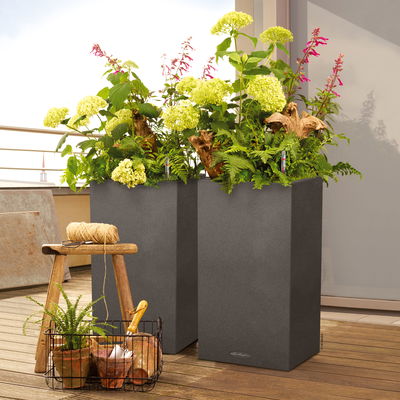 Lechuza 'Canto Stone 40 high', graphitschwarz, ca. 40 x 40 x H 76 cm