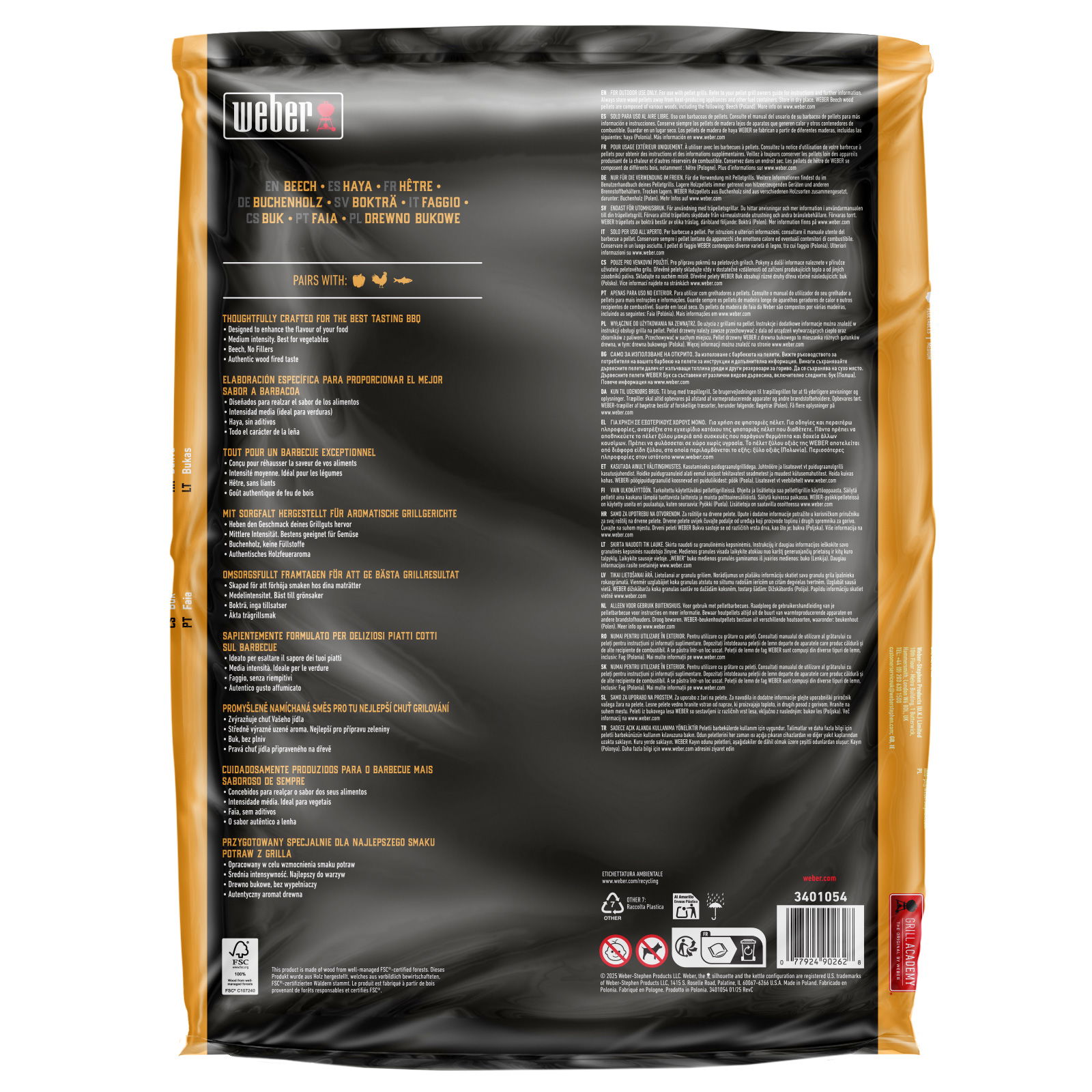 Weber Holzpellets 'Smokefire Buche', 8 kg