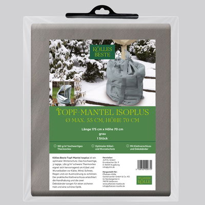 Kölles Beste Topf-Mantel Isoplus, grau, L175 x H70 cm