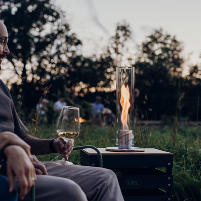 Tischfeuer SPIN 900, silber, Edelstahl, Ø 19 x H 40,5 cm Tischfeuer SPIN 900, silber, Edelstahl, Ø 19 x H 40,5 cm