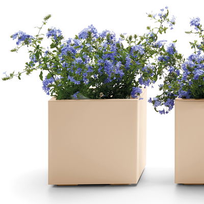 Euro 3 Plast Pflanztrog 'Kebe', sand, ca. 39,5 x 39,5 x H 39,5 cm