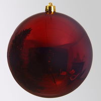Christbaumkugel, ochsenblut, Kunststoff, Ø 14 cm Christbaumkugel, ochsenblut, Kunststoff, Ø 14 cm