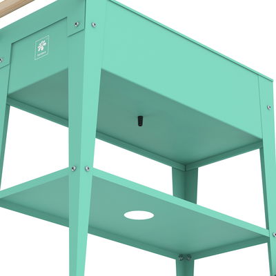 Hochbeet-Trolley mit Rädern, mint, Metall, 75 x 35 x 80 cm, 47 l Hochbeet-Trolley mit Rädern, mint, Metall, 75 x 35 x 80 cm, 47 l