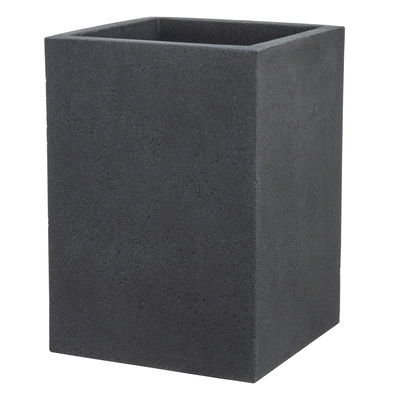 Scheurich Pflanzgefäß 'C-Cube High', Stony Black, ca. 38 x 38 x H 54 cm