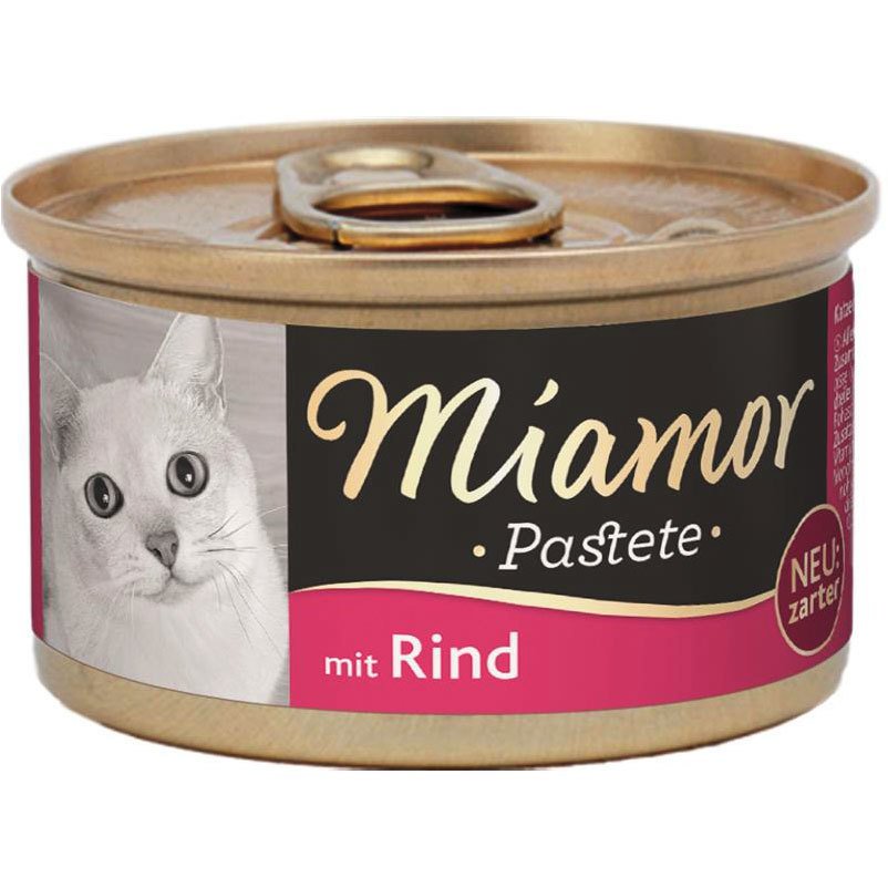 Katzenfutter, Finnern Miamor Pastete, Rind, 85g