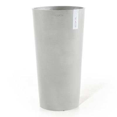 Ecopots Pflanzgefäß 'Amsterdam Midi', weißgrau, ca. Ø 34 x H 66 cm Ecopots Pflanzgefäß 'Amsterdam Midi', weißgrau, ca. Ø 34 x H 66 cm