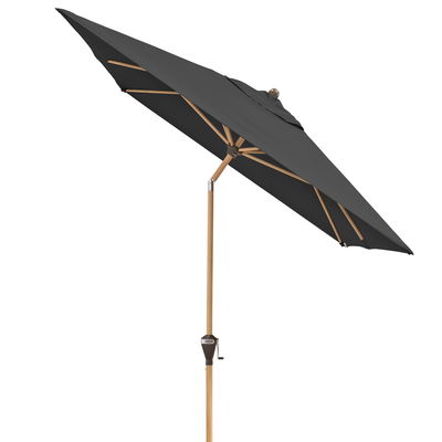 Doppler Kurbelschirm 'Alu-Wood Ultra', anthrazit, ca. 300 x 200 cm