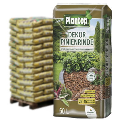 Plantop Piniendekor, braun, 25-45mm, 39 Sack á 60 l, gesamt 2340 Liter