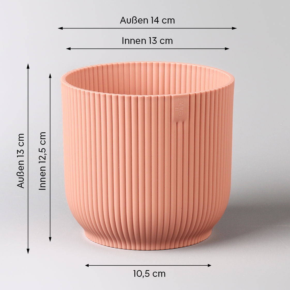 Elho Übertopf 'Vibes', buttergelb & zartrosa, ca. Ø 14 x H 13 cm, 2er-Set Elho Übertopf 'Vibes', buttergelb & zartrosa, ca. Ø 14 x H 13 cm, 2er-Set