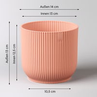 Elho Übertopf 'Vibes', buttergelb & zartrosa, ca. Ø 14 x H 13 cm, 2er-Set Elho Übertopf 'Vibes', buttergelb & zartrosa, ca. Ø 14 x H 13 cm, 2er-Set