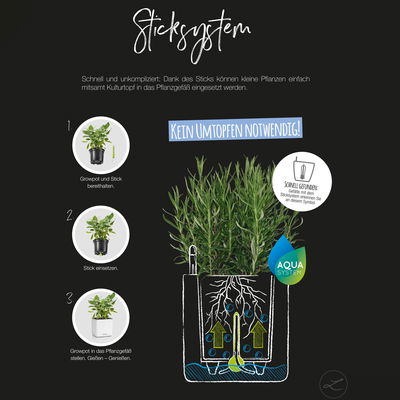 Lechuza 'Canto Stone 14', quarzweiß, ca. 14 x 14 x H 13,5 cm