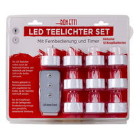 LED Teelicht warmweiß, 10 Stück, für innen, inkl. Fernbedienung und Batterien