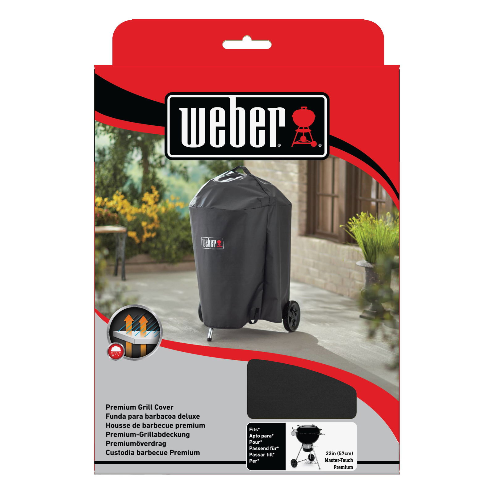 Weber Abdeckhaube für Master-Touch Grillgeräte, 100 % Polyester, schwarz