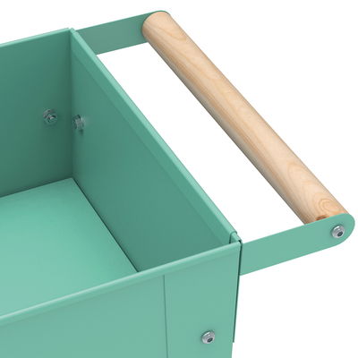 Hochbeet-Trolley mit Rädern, mint, Metall, 75 x 35 x 80 cm, 47 l Hochbeet-Trolley mit Rädern, mint, Metall, 75 x 35 x 80 cm, 47 l