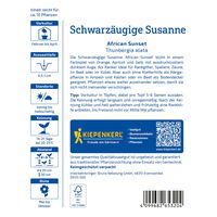 Blumensamen, Schwarzäugige Susanne 'Afr. Sunset', rot