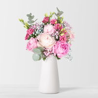 Bunter Schnittblumen-Mix mit Pfingstrosen & Lisianthus