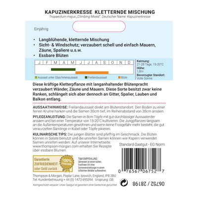 Thompson & Morgan Blumensamen Kapuzinerkresse 