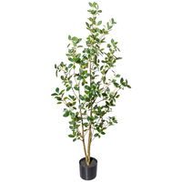 Kunstpflanze Ficus Ginseng im Topf, Höhe ca. 130 cm