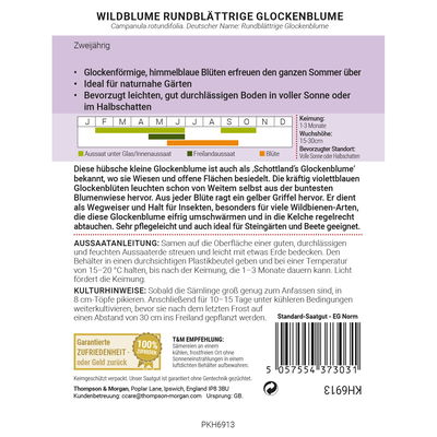 Thompson & Morgan Wildblume rundblättrige Glockenblume, blau Thompson & Morgan Wildblume rundblättrige Glockenblume, blau