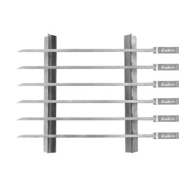 Enders Spieße, 6er-Set, grau/schwarz, Edelstahl, 0,7 x 37,5 cm