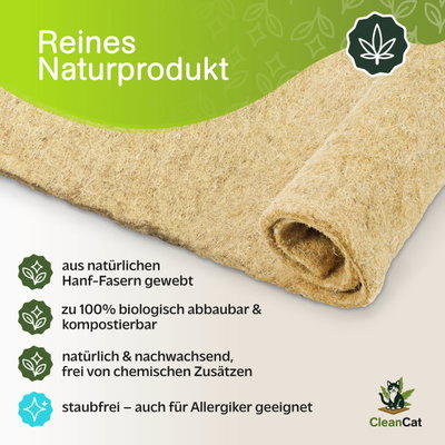 Rohrschneider Clean Cat Hanfmatte, 5er-Set, ca. 33 x 40 x H1 cm Rohrschneider Clean Cat Hanfmatte, 5er-Set, ca. 33 x 40 x H1 cm