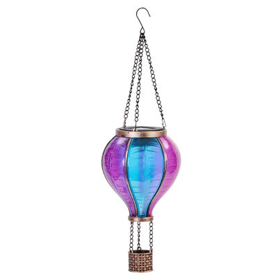 Solarlaterne Heißluftballon 'Aurora S', bunt, ca. Ø11 x H37 cm