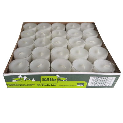 Kölle Teelichter, weiß, 50 Kerzen je Ø 38 mm Kölle Teelichter, weiß, 50 Kerzen je Ø 38 mm