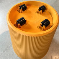 Euro 3 Plast Pflanzgefäß 'Fyre', mango, ca. Ø 35 x H 34 cm