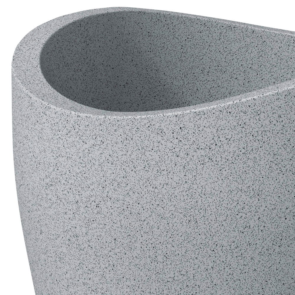 Pflanzgefäß Wave Globe high, stony grey, Kunststoff