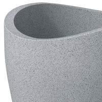 Pflanzgefäß Wave Globe high, stony grey, Kunststoff