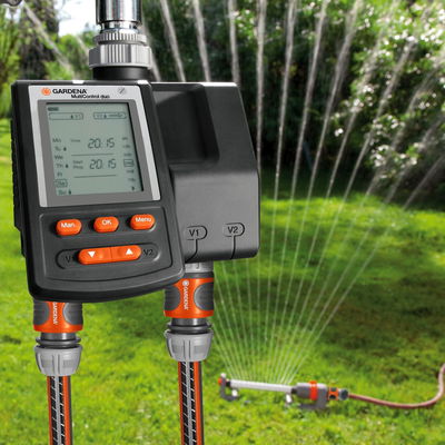 Bewässerungscomputer, Gardena, 2 Gartenbereiche, 3 Vorgänge täglich Bewässerungscomputer, Gardena, 2 Gartenbereiche, 3 Vorgänge täglich