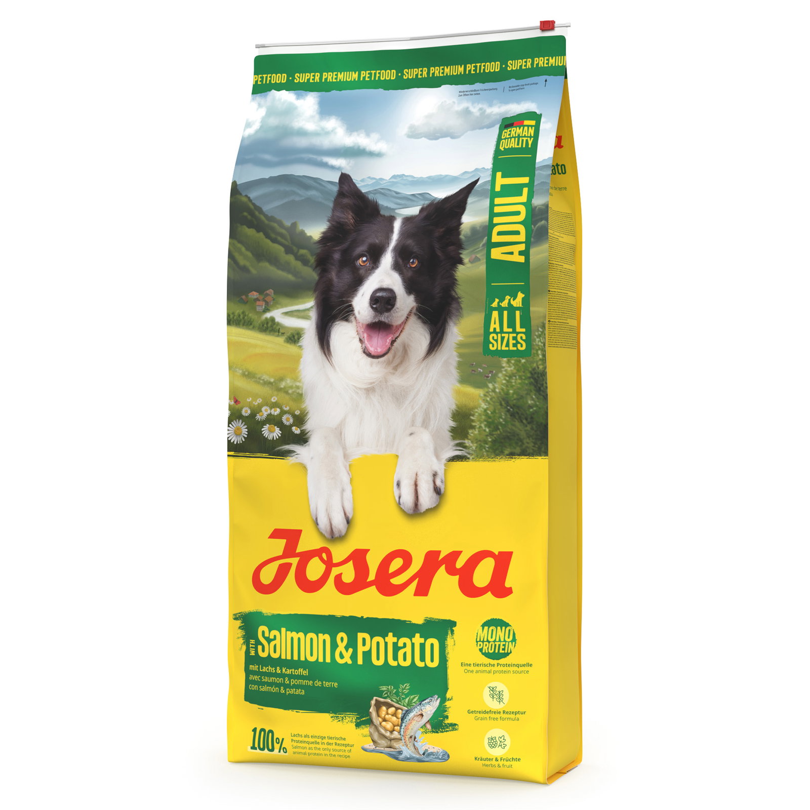 Josera Hundefutter Adult mit Lachs & Kartoffel, 12,5 kg