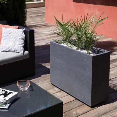 Eda Pflanzkasten 'Graphit Crunch High', anthrazit, ca. 78,5 x 29,5 x H 60 cm