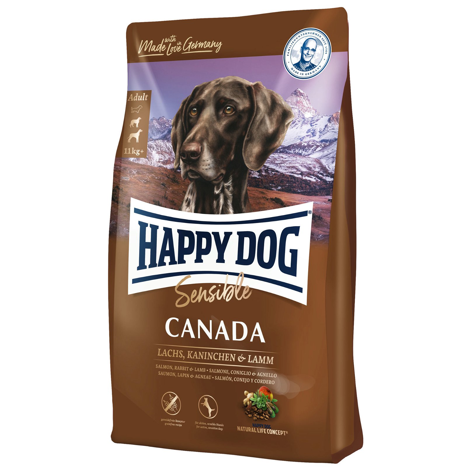 Hundetrockenfutter 'Sensible Canada', Lachs, Kaninchen & Lamm, 4 kg