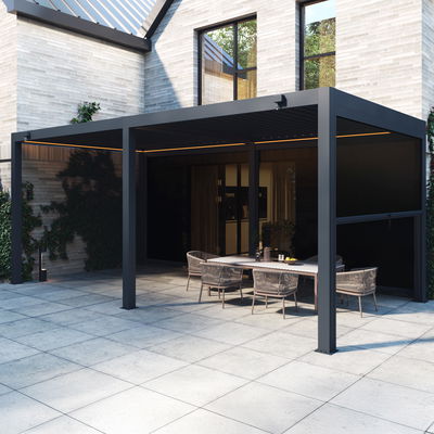 Seitenteil für Pergola, anthrazit, ca. 400 x 250 cm