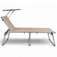 Sungörl Campingliege 'Mykonos Comfort Taupe', taupe