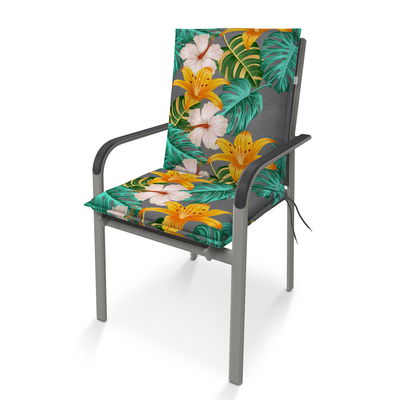 Doppler Niederlehnerauflage 'Blumen', ca. 110 x 48 cm