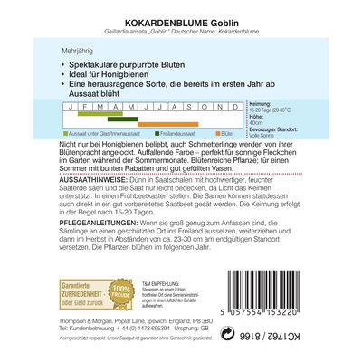 Samen Kokardenblume 'Gobin', rot